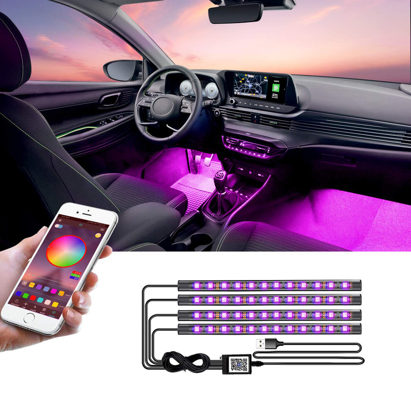 Car Interior Ambient Lights with Smart App Control