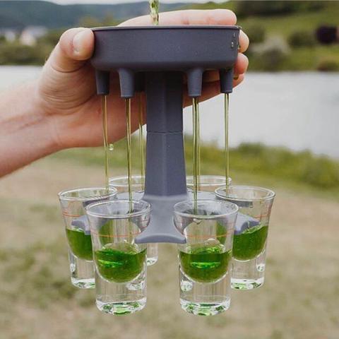 6 Shot Glass Dispenser - Drinking Games